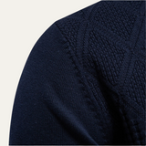 The Kensington Diamond Knit Polo Sweater for Men