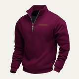 The Silverbrook Men’s Warm Stand Collar Trendy Half Zip Sweater