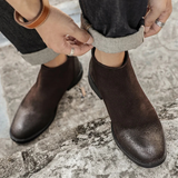 The Vicenza Men’s Zip Up Suede Leather Ankle Boots