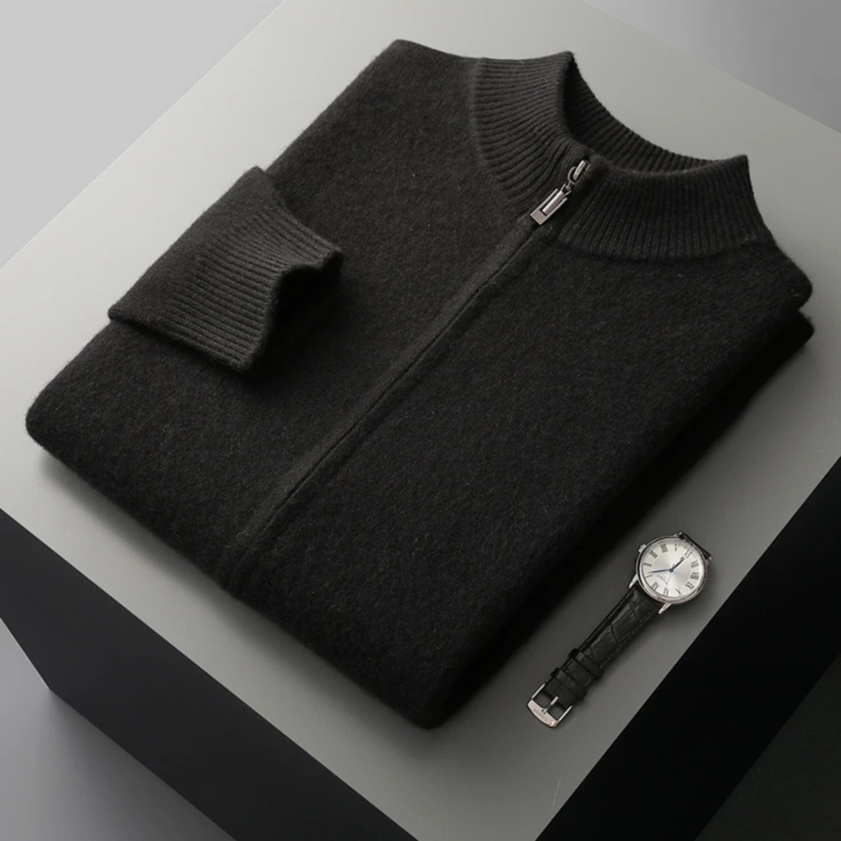 The Thornhill Sweater – Men's 100% Soft Luxury Wool Zip Cardigan