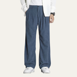 The Caloundra Men’s Premium Wide Leg Corduroy Pleated Dress Pants