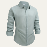 The Sarzana Men’s Business Button Down Linen Cotton Shirt
