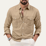 The Brookwater Men’s Retro Solid Button Up Shirt