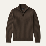The Pembroke Men’s Premium Knit Ribbed Cotton Half Zip Sweater
