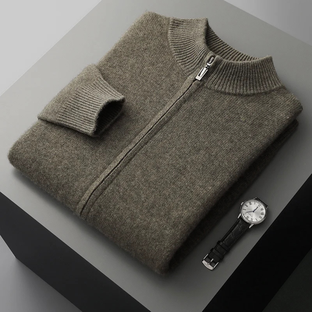The Thornhill Sweater – Men's 100% Soft Luxury Wool Zip Cardigan