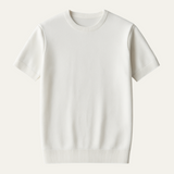 The Evoque Men’s Slim Fit Wool Shirt – Lightweight Short Sleeve Knit