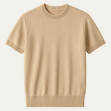 The Evoque Men’s Slim Fit Wool Shirt – Lightweight Short Sleeve Knit
