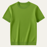 The Evoque Men’s Slim Fit Wool Shirt – Lightweight Short Sleeve Knit
