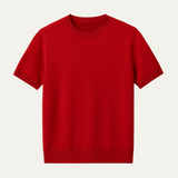 The Evoque Men’s Slim Fit Wool Shirt – Lightweight Short Sleeve Knit