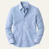 The Redfield Men’s Italian Collar Button Up Shirt  — Light Blue