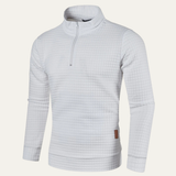 The Strasbourg Men’s Lightweight Quilted Half Zip Sweater