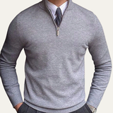 The Brookline Ridge Men's Classic Mock Neck Half Zip Sweater
