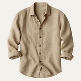 The St. Tropez Vintage Long Sleeve Linen Shirt for Men