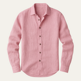 The St. Tropez Vintage Long Sleeve Linen Shirt for Men