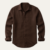 The St. Tropez Vintage Long Sleeve Linen Shirt for Men