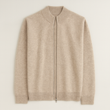 The Maplecrest Men's Merino  Mock Neck Zip Up Cardigan