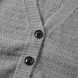 The Amarone Men’s Soft V Neck Button Up Knit Sweater