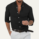 The Cala Luna Men’s Cotton Linen Button Up Beach Shirt