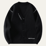The Prosecco Men’s Casual Button Up V Neck Knit Sweater
