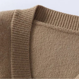 The Prosecco Men’s Casual Button Up V Neck Knit Sweater