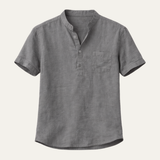The Glasgow Men’s Casual Cotton Linen Henley Shirt