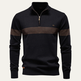 The Selva Men's Sweater Half Zip Knit Wool Blend Sweater