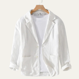 The Crestwood Hill Men’s Solid Color Lightweight Linen Blazer