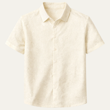 The Silverbrook Hill Men’s Ivory Textured Button Up Shirt