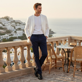 The Crestwood Hill Men’s Solid Color Lightweight Linen Blazer