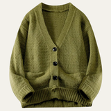The Dorsett Men’s Knitted Button Up Winter Cardigan