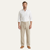 The Glenhaven Hill Men’s Breathable Straight Leg Cotton Linen Pants