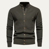 The Caernarfon Men's Casual Button Up Knitted Cotton Cardigan