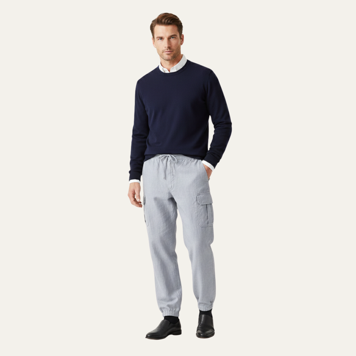 The Pinebrook Park Men’s Loose Cotton Linen Drawstring Pants