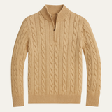 The Salina Men's Half Zip Mock Neck Knitted Sweater