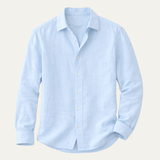 The Richmond Men’s Lightweight Cotton Linen Button Up Shirt