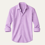 The Buckhead Men’s Lightweight Smart Fit Striped Linen Shirt
