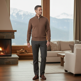 The Crestfield Quarter Zip Sweater – Men's 100% Soft Luxury Wool Knit Sweater