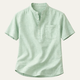 The Sicily Men’s Classic Linen Henley Summer Shirt