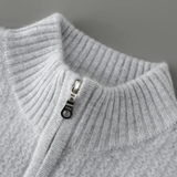 The Valladolid Men’s Winter Quarter Zip High Collar Knit Sweater