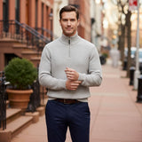 The Oslo Quarter Zip Sweater for Men - Old Money