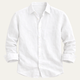The Ostuni Men’s Solid Color Casual Linen Button Up Shirt