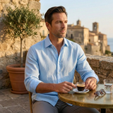 The Glenpark Ridge Men’s Linen Casual Button Up Shirt