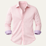 The Sorrento Men’s Trendy Slim Fit Striped Button Up Shirt