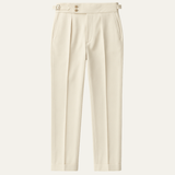 The Claremont Men’s High Waisted Linen Dress Pants with Adjustable Side Buckle Waist