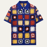 The Foligno Men’s Relaxed Fit Crochet Polo Shirt