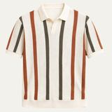 The Brianza Men’s Vintage Style Striped Knit Polo