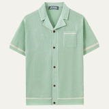 The Bassano Men’s Hollow Knit Casual Cardigan Shirt