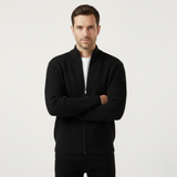 The Lothian Men's Trendy Collar Stand Knit Zip Cardigan Sweater