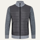 The Aberdeen Men's Cotton Quilted Knit Padded Zip Up Cardigan
