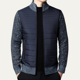 The Aberdeen Men's Cotton Quilted Knit Padded Zip Up Cardigan